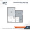 1 Bedroom - 550 Floor Plan 1 Bedroom - 550 Floor Plan at Towne Oaks Apartments, Little Rock, 72227